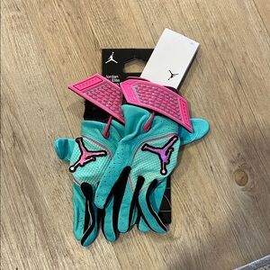 Jordan Elite Aqua and Magenta Gloves